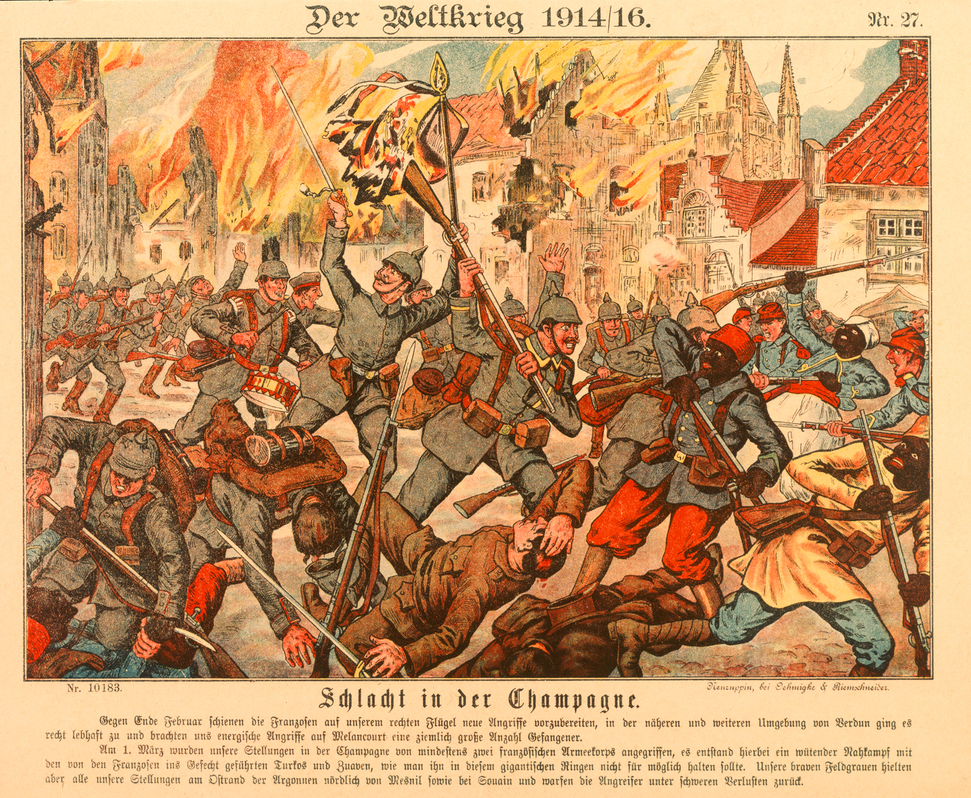 La Guerre mondiale 1914/16. La bataille en Champagne