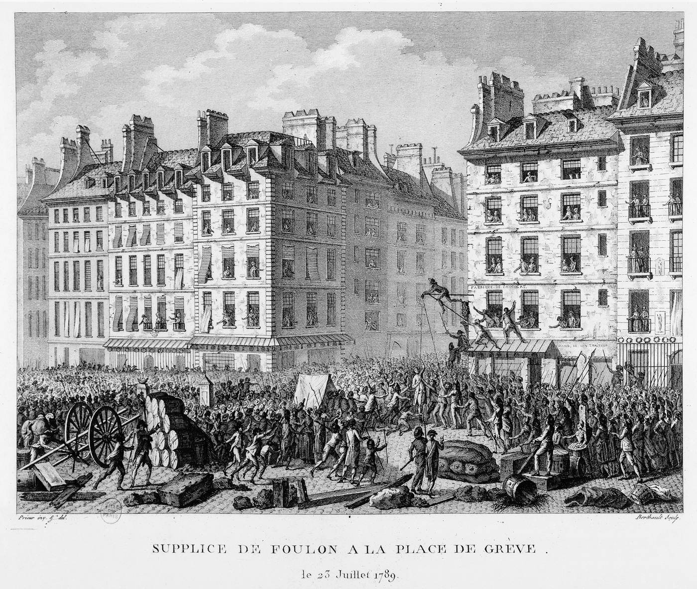Le supplice de Foulon à la place de Grève, le 23[22] juillet 1789.