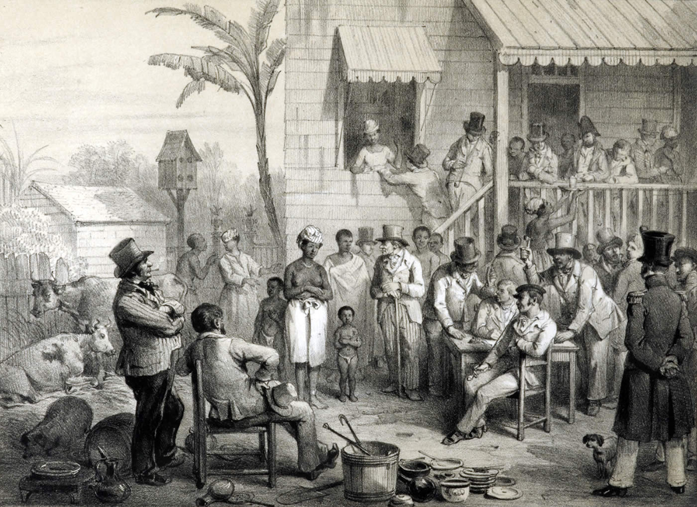 Vente d'esclave au Surinam.