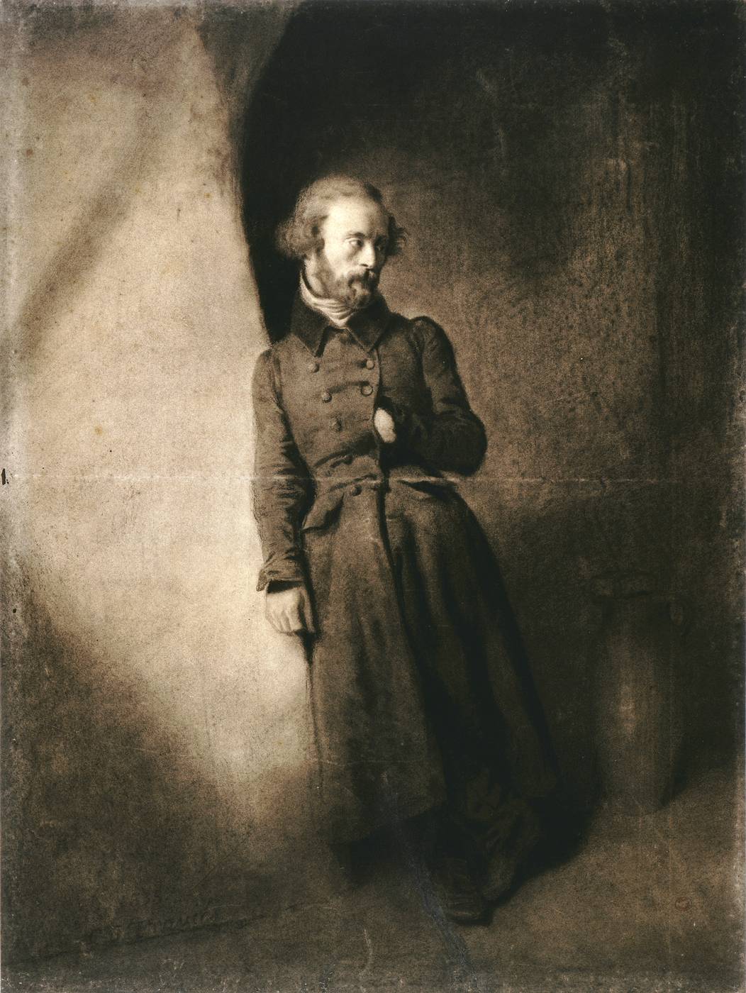 Portrait de Barbès en prison. Charles Joseph TRAVIES DE VILLERS (1804 - 1859)