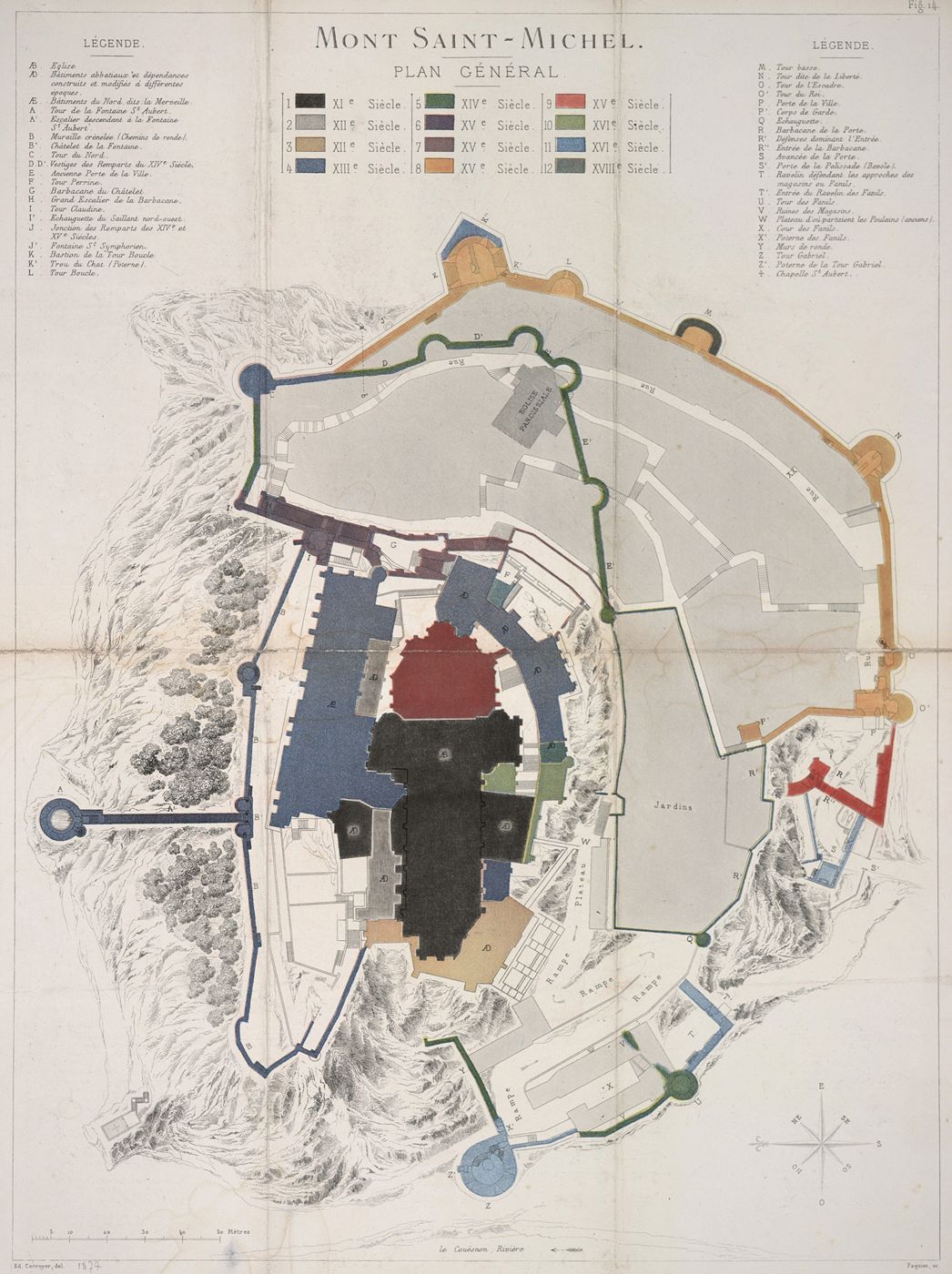 Plan général du Mont-Saint-Michel.