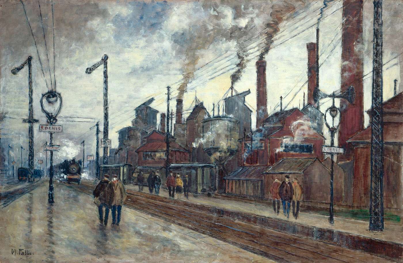 Gare et usines à Saint-Denis