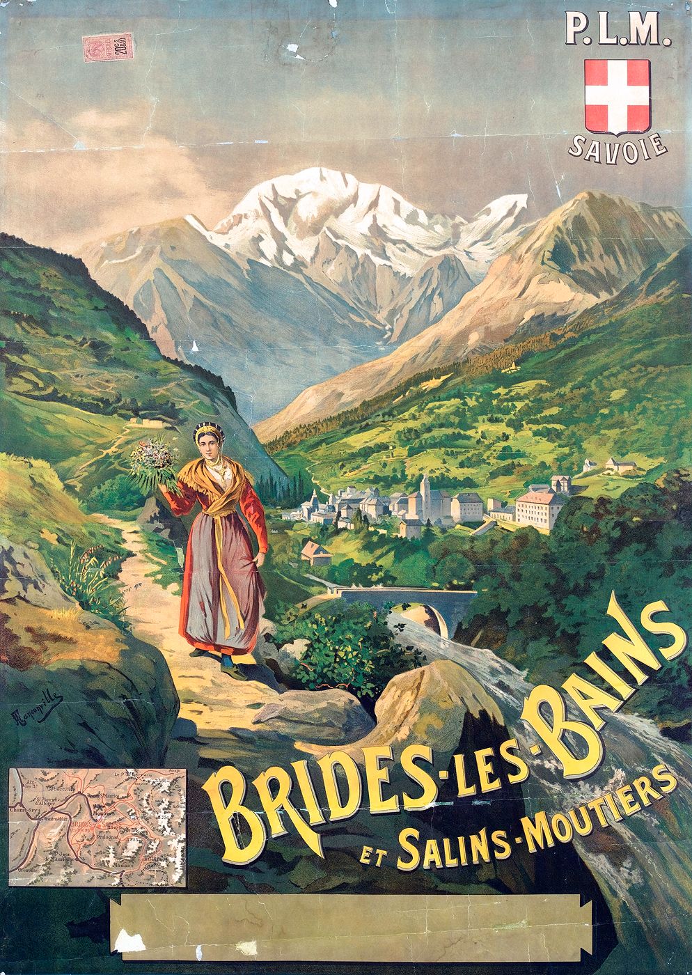 Affiche publicitaire pour Brides-les-Bains et Salins-Moutiers.