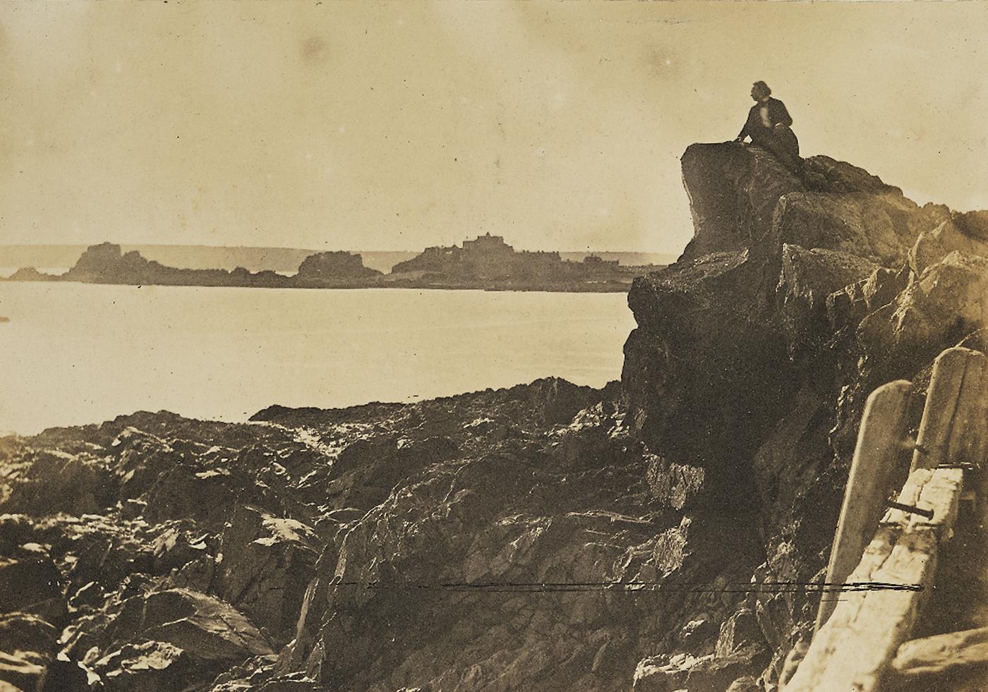 Victor Hugo sur le rocher des Proscrits