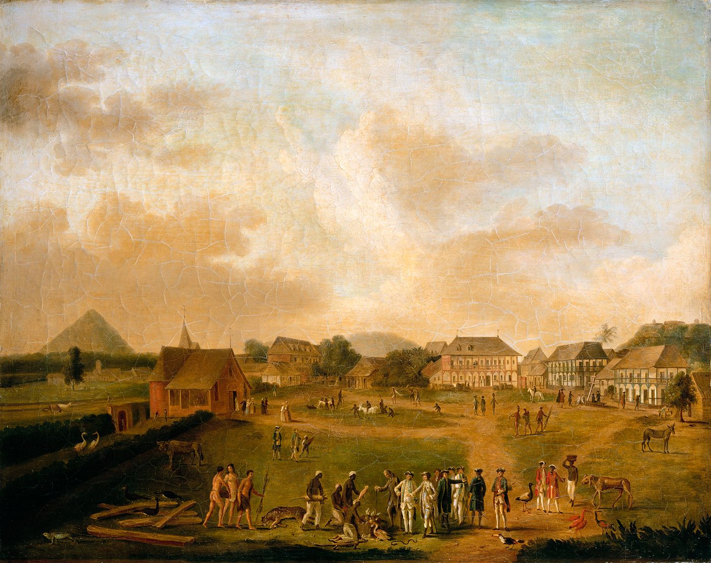 Paysage colonial - Offrande au gouverneur Turgot.