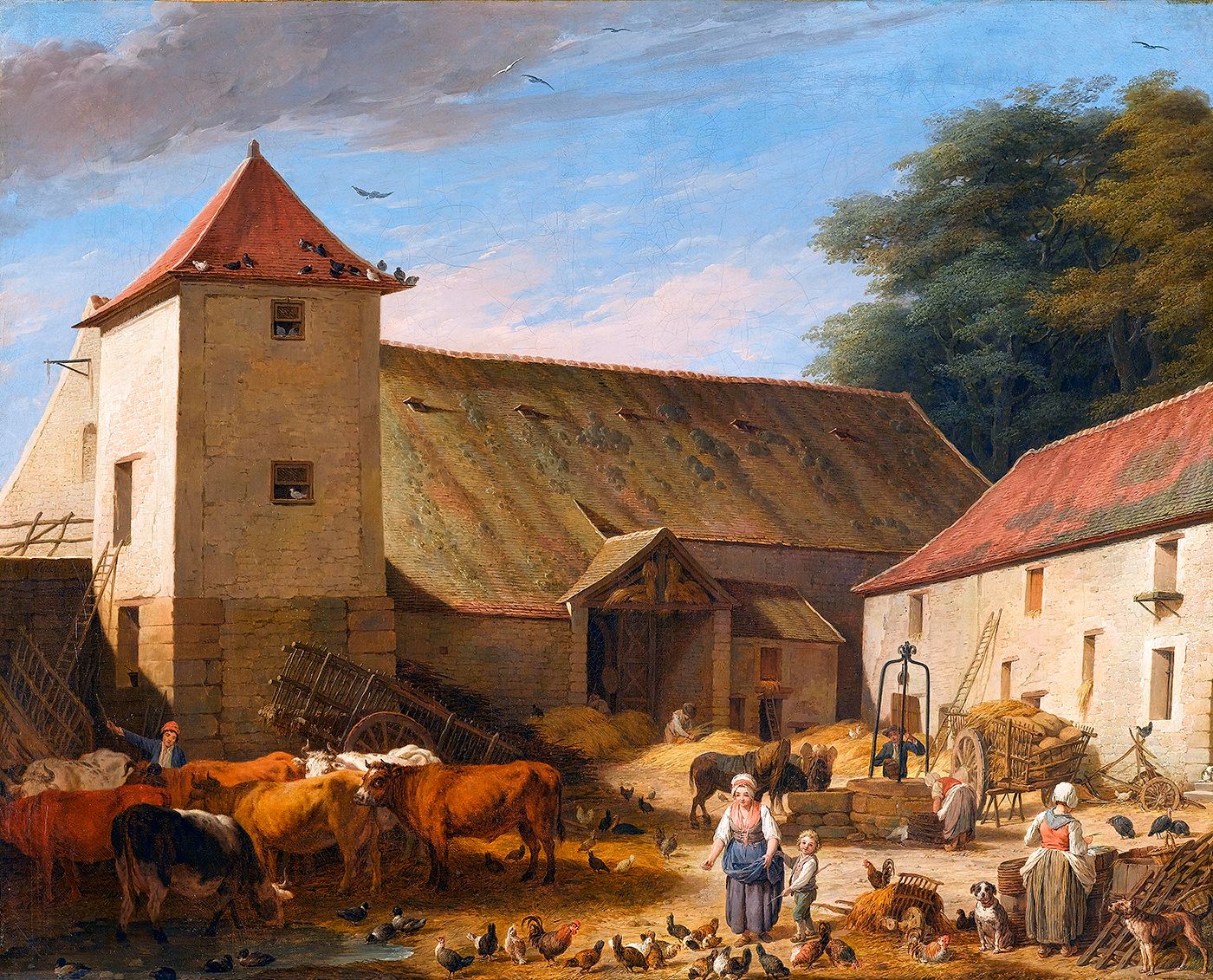 Une cour de ferme au XVIIIe siècle - Histoire analysée en images et œuvres  d'art