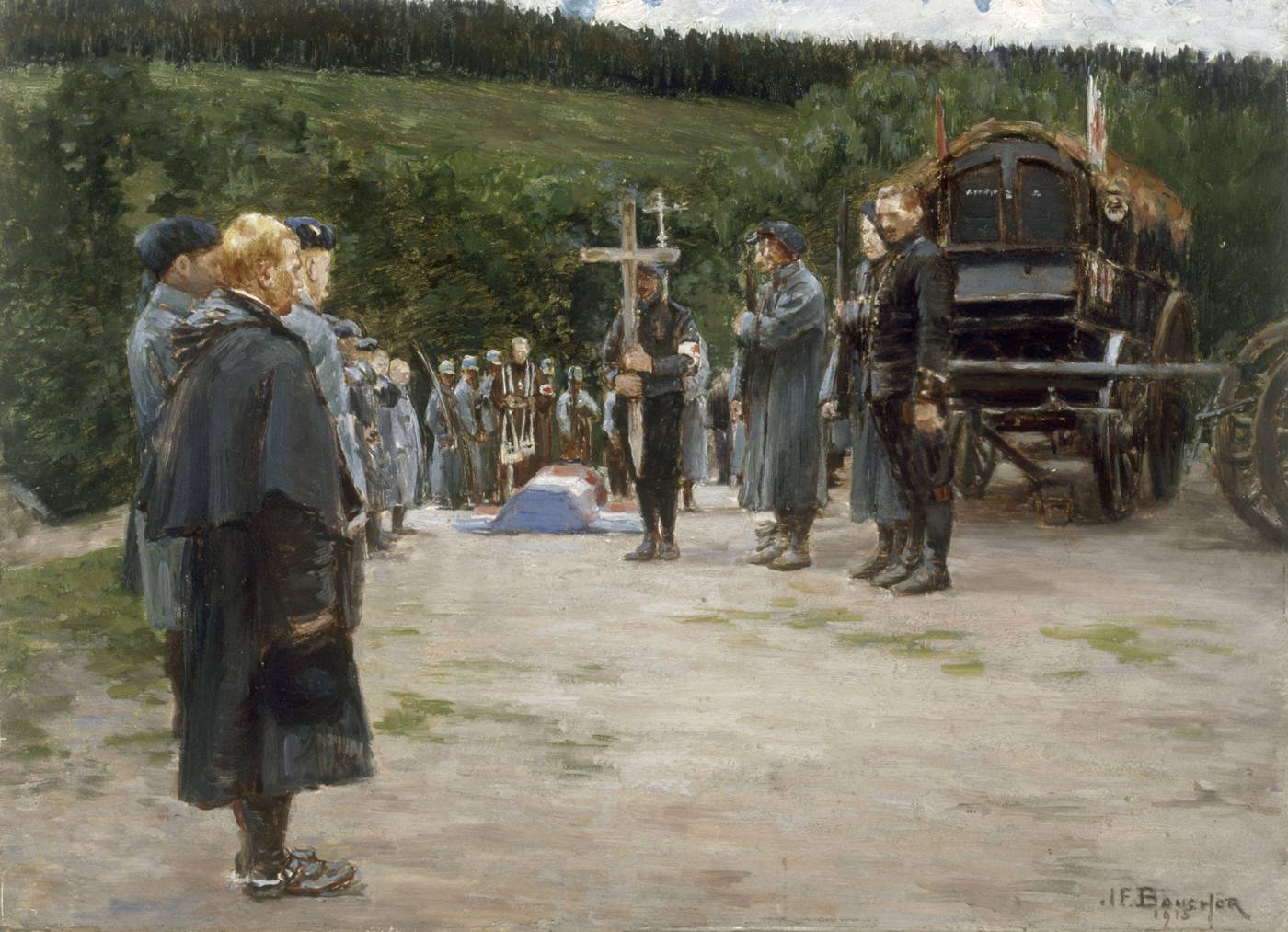 Enterrement d'un officier dans les Vosges, juillet 1915.