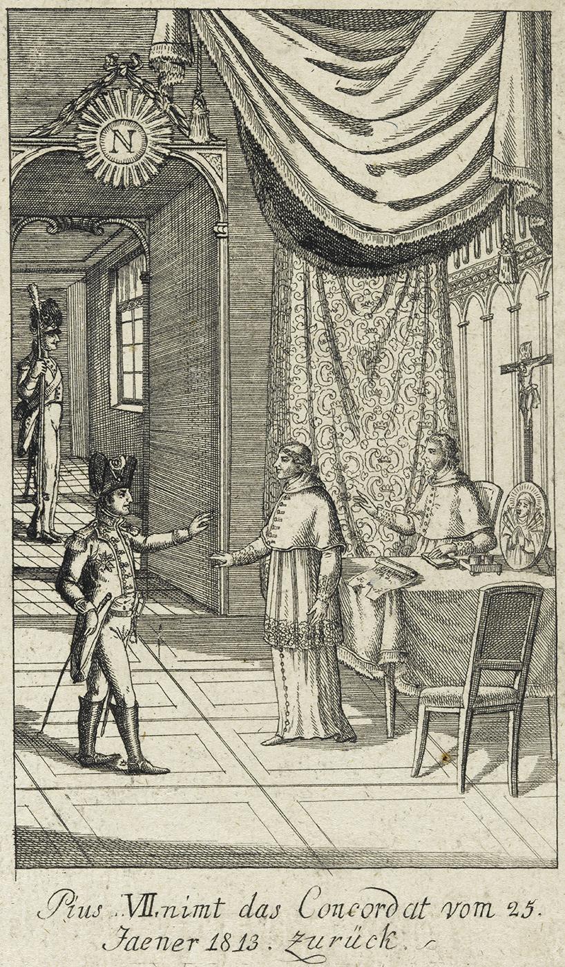 Pie VII refusant de signer le concordat, 25 janvier 1813.