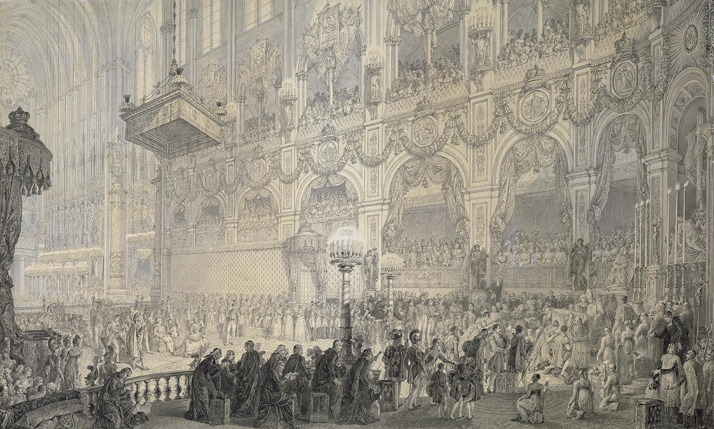 Mariage du duc de Berry et de Marie-Caroline de Naples dans l'église Notre-Dame de Paris le 17 juin 1816.