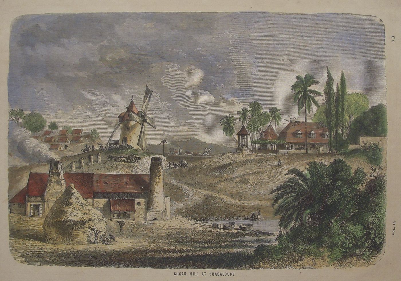 Une sucrerie à la Guadeloupe, ancien système