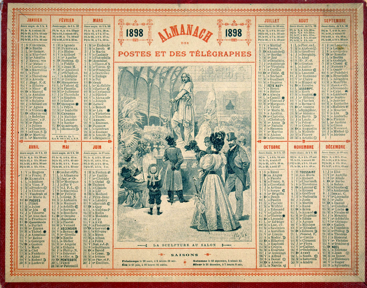 CALENDRIER ALMANACH DES POSTES ET TELEGRAPHES 1945