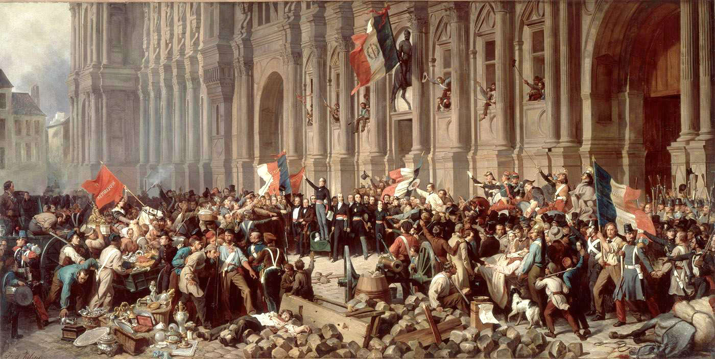 Lamartine devant l'Hôtel de Ville de Paris, le 25 février 1848.