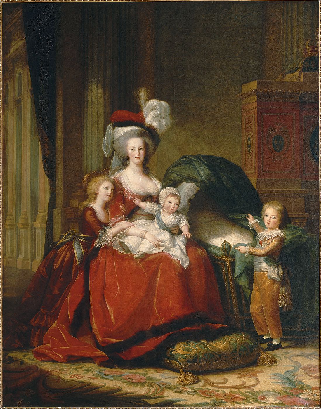 Marie-Antoinette de Lorraine-Habsbourg, reine de France et ses enfants.
