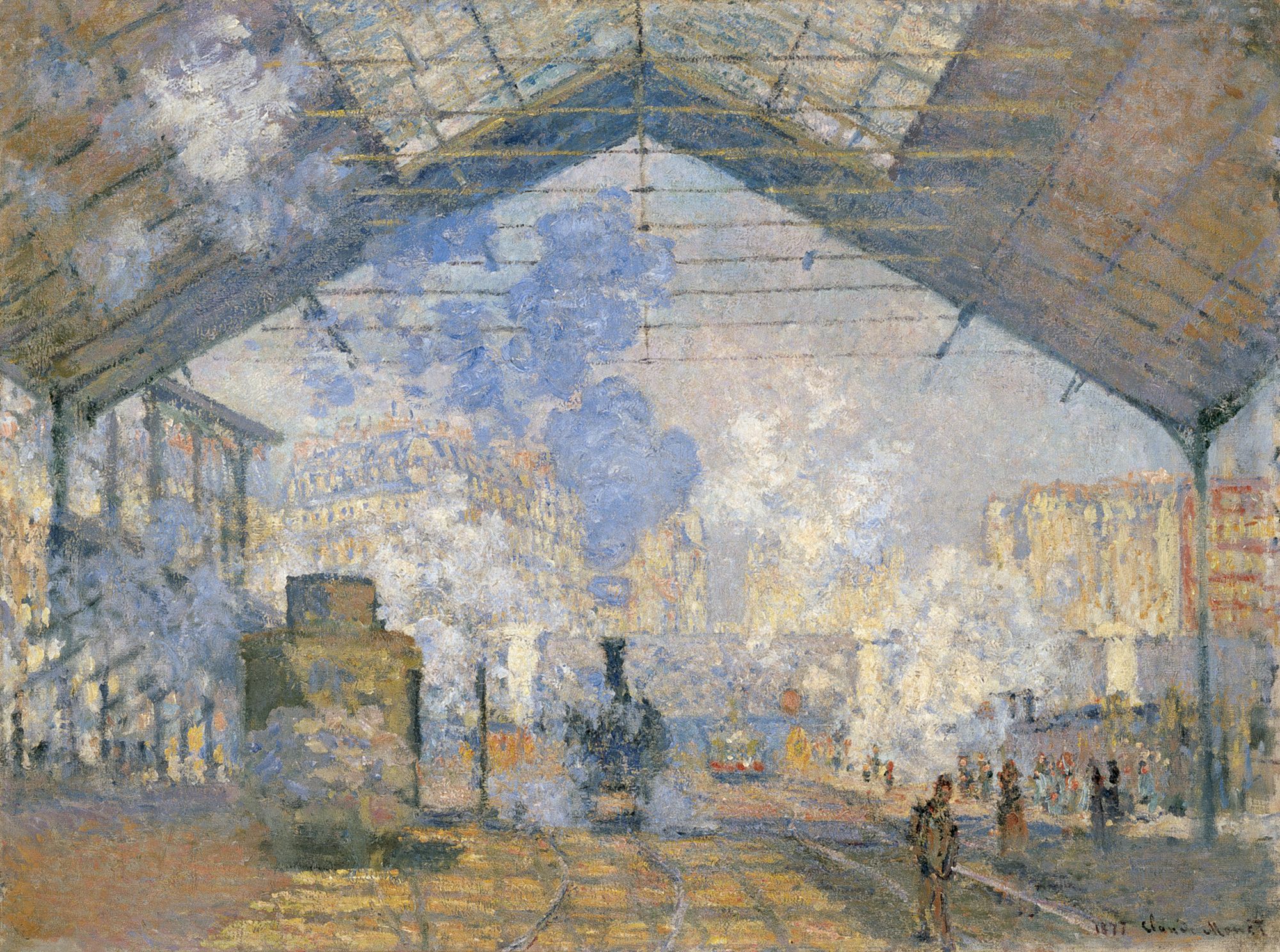 La gare Saint-Lazare.Claude MONET (1840 - 1926) 