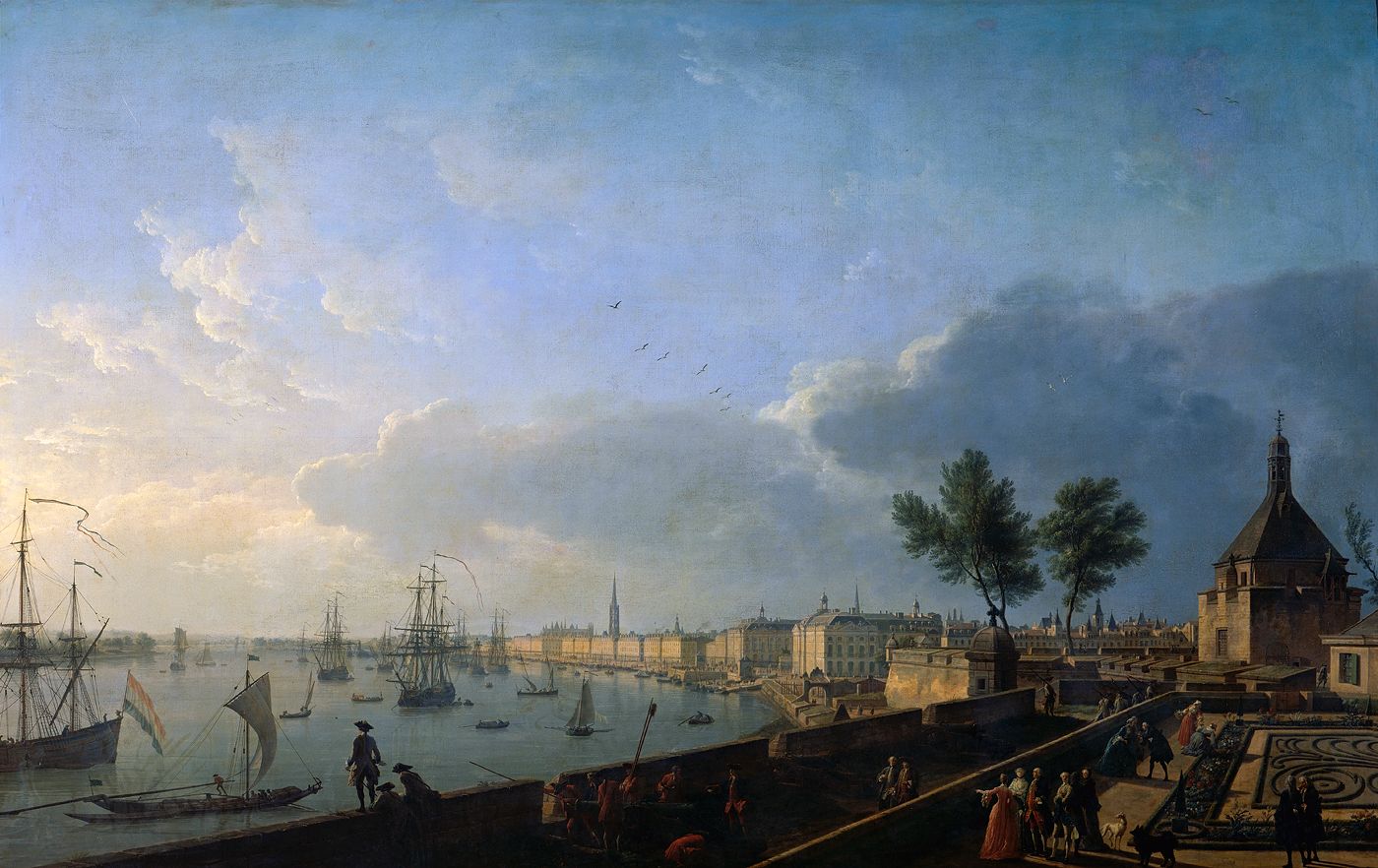 Deuxième vue du port de Bordeaux, prise du château Trompette