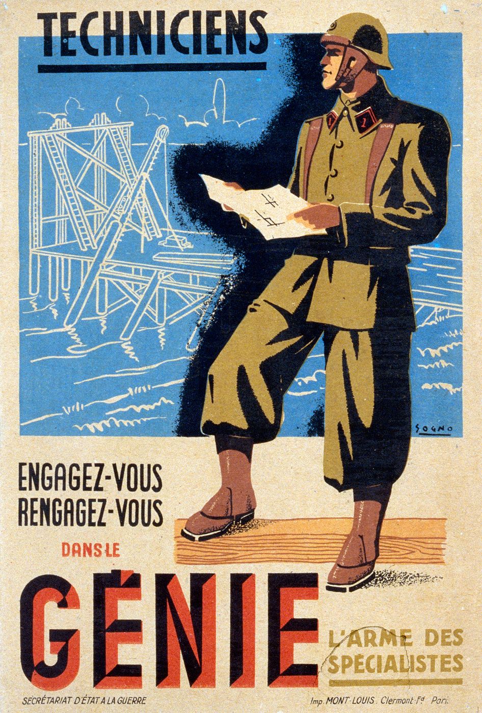 Affiche de recrutement de l'armée de l'armistice - GÉNIE.