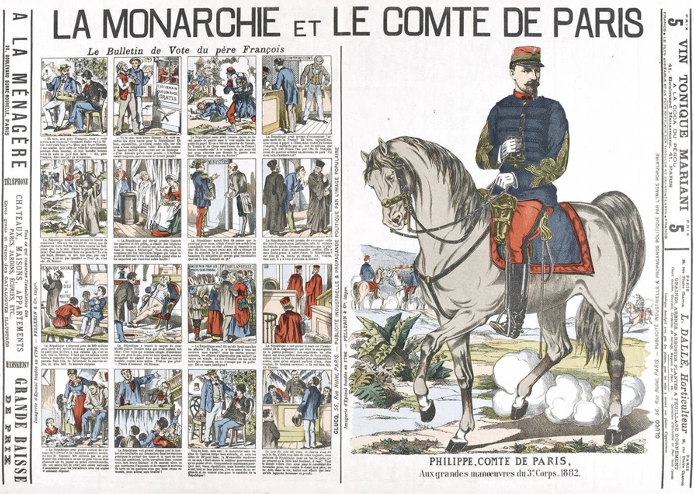 La monarchie et le comte de Paris. Supplément du Figaro daté du 30 mars 1889, p.2.