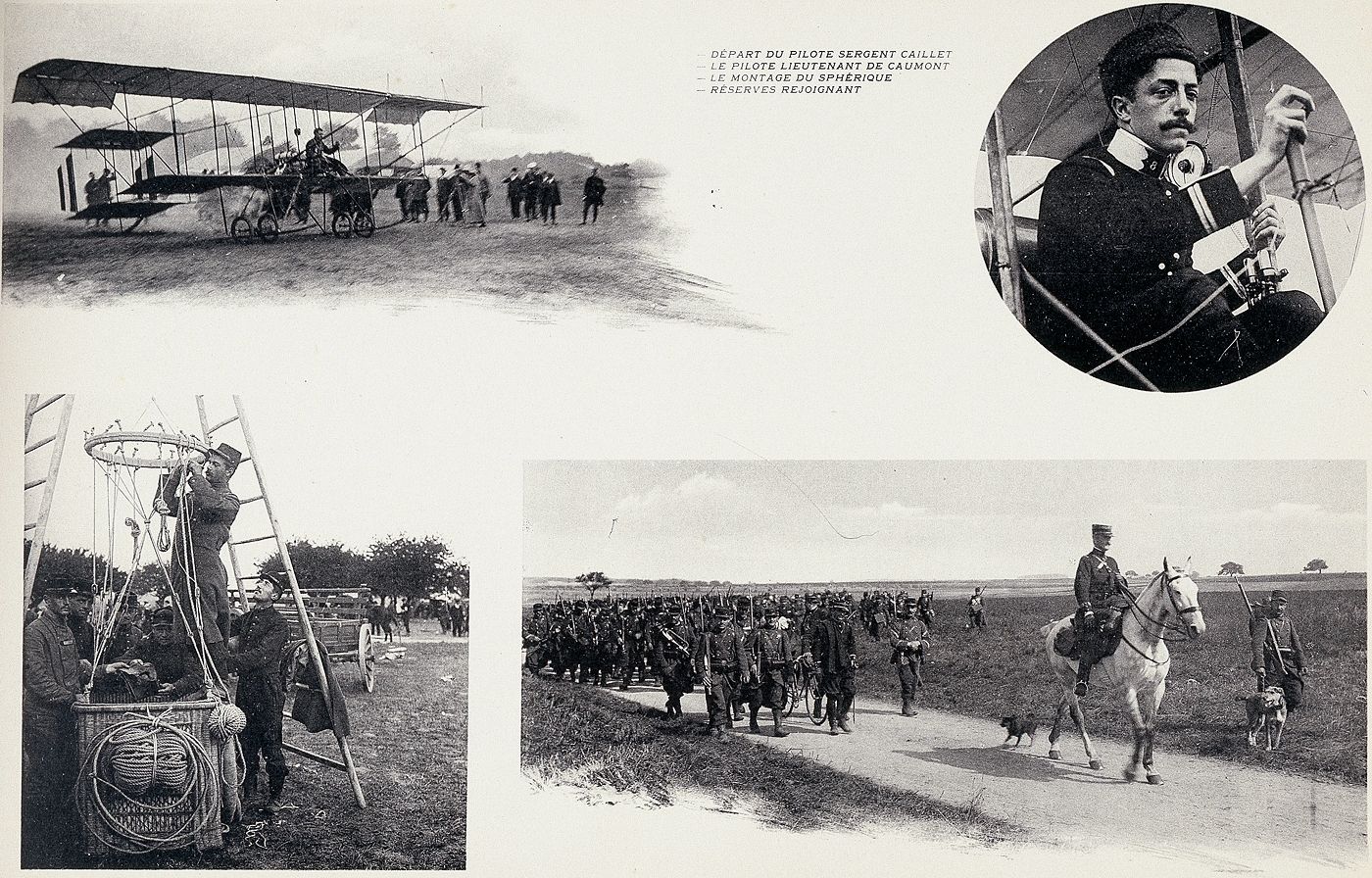 La première utilisation des aéroplanes lors des manœuvres de Picardie de 1910. Planche 11.