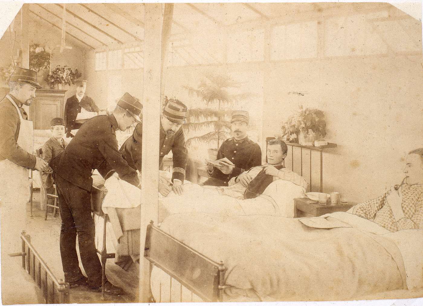 Fourmies. Mai 1891. Hôpital temporaire. Les blessés.