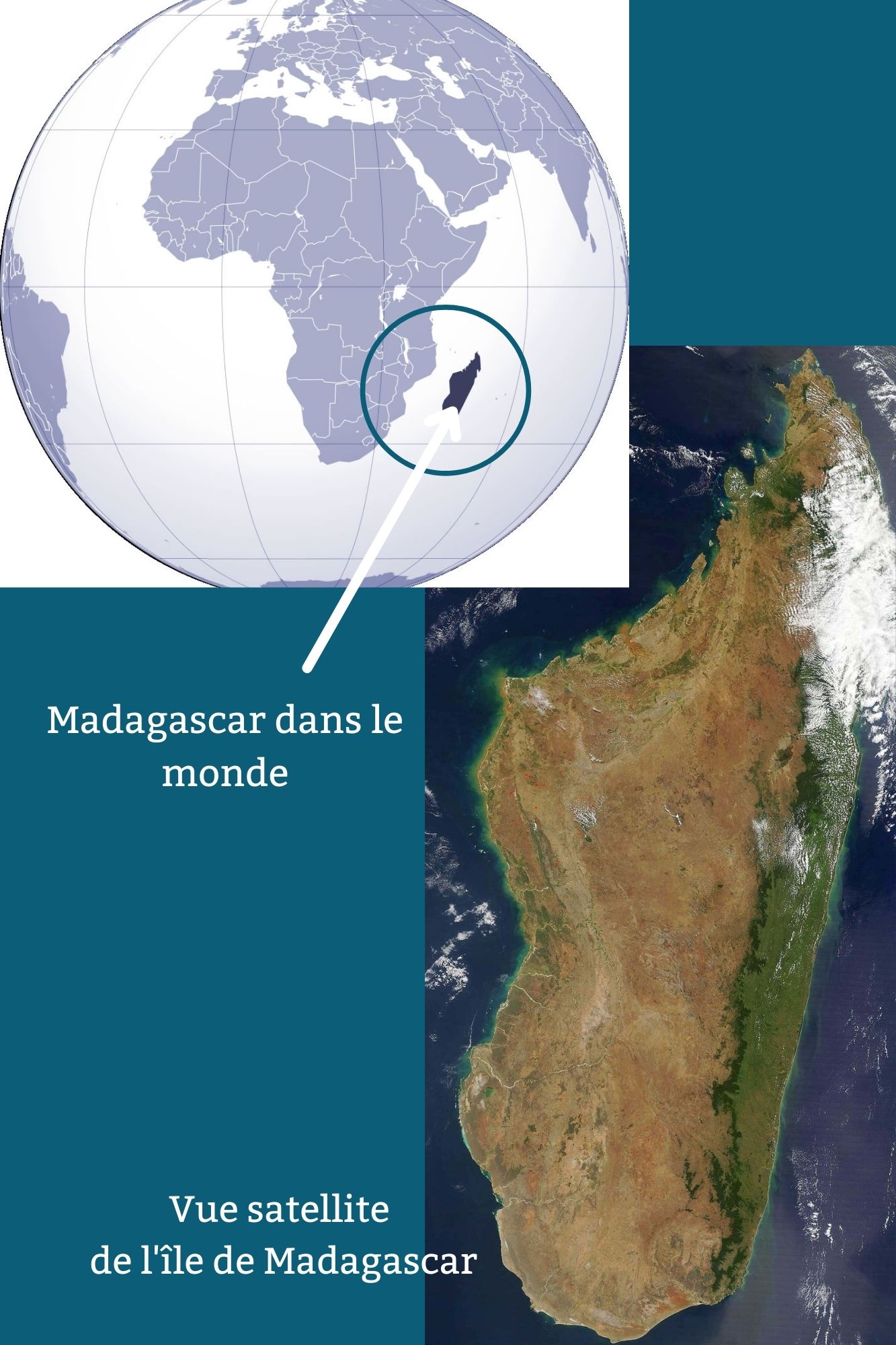 Carte de Madagagascar dans le monde