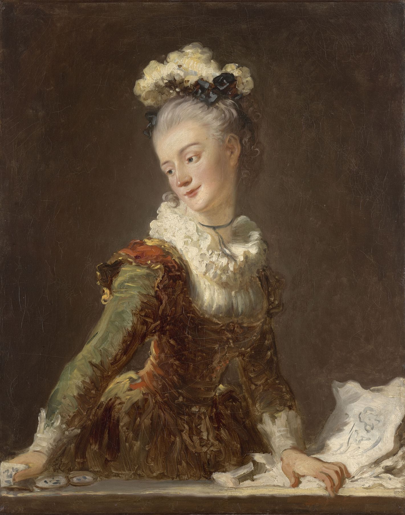 Marie-Madeleine Guimard. (nouveau nom : portrait présumé de la comtesse de Graves) Jean-Honoré FRAGONARD (1732 - 1806)