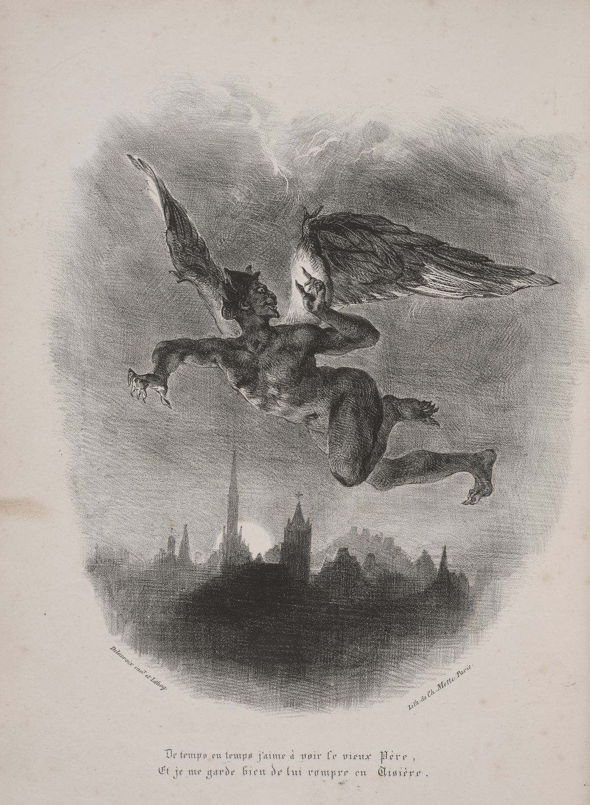 Méphistophélès dans les airs. Eugène DELACROIX (1798 - 1863)