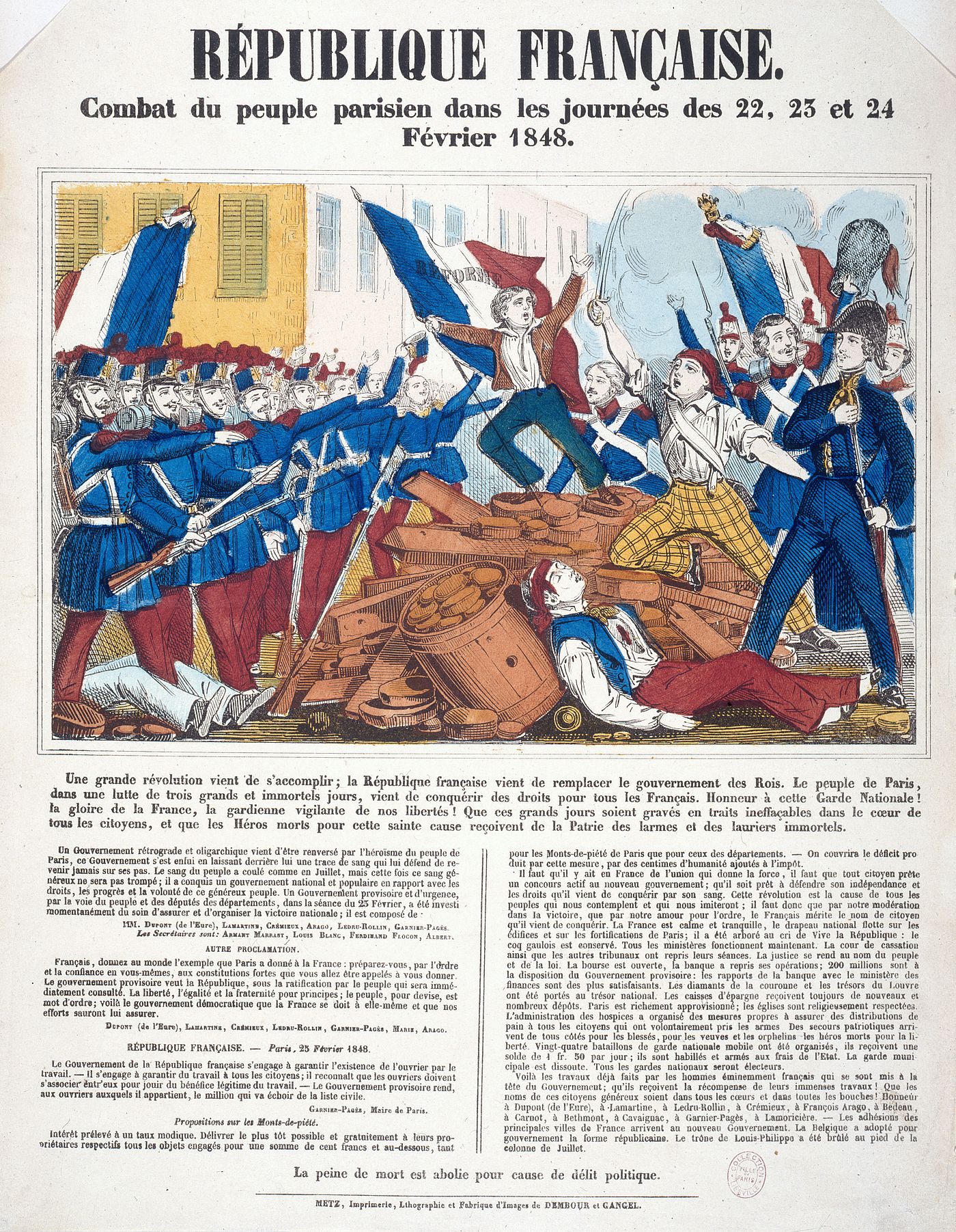 Combat du peuple parisien dans les journées des 22, 23 et 24 février 1848