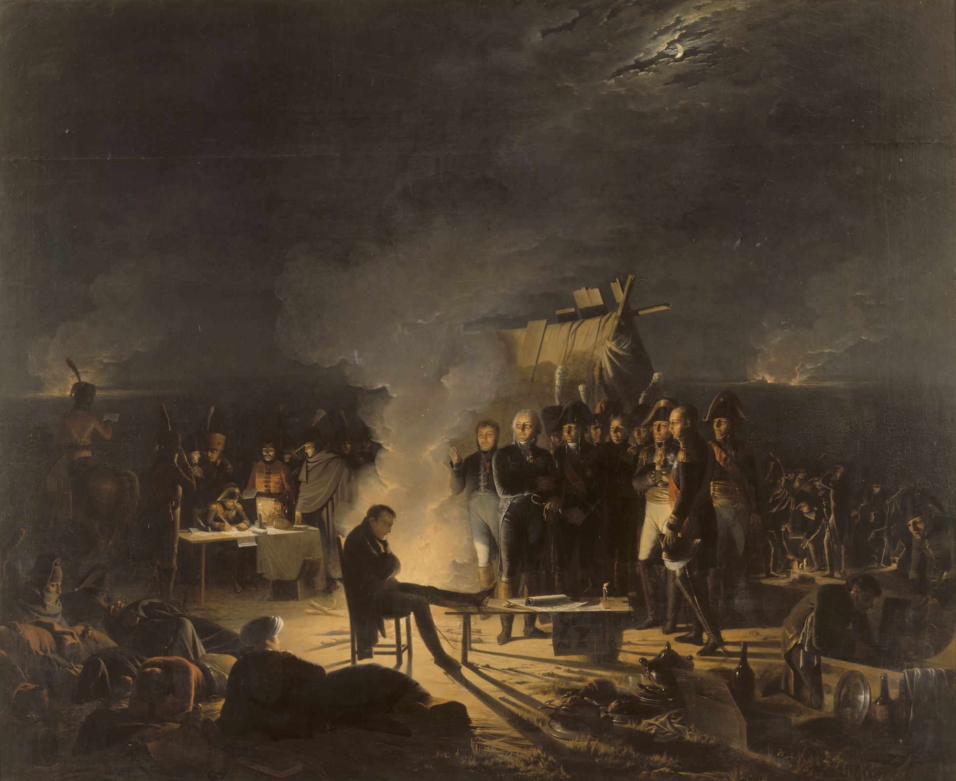 Bivouac de Napoléon sur le champ de bataille de Wagram