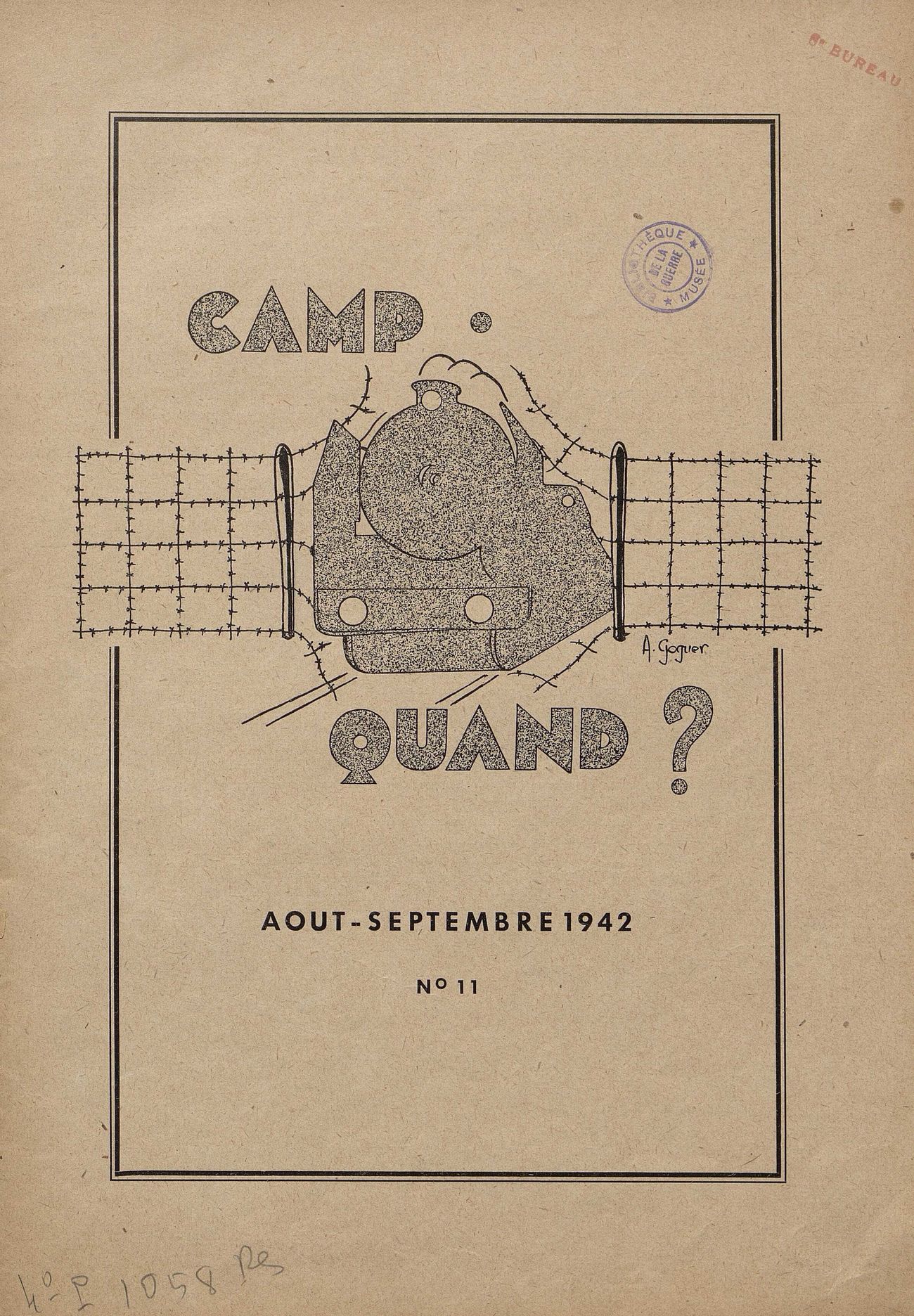 Une de "Camp. Quand ?" Journal du Stalag IV/F