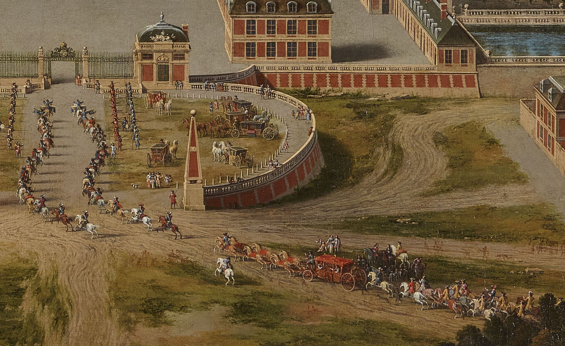 Vue du château et des jardins de Versailles, prise de l'avenue de Paris, 1668