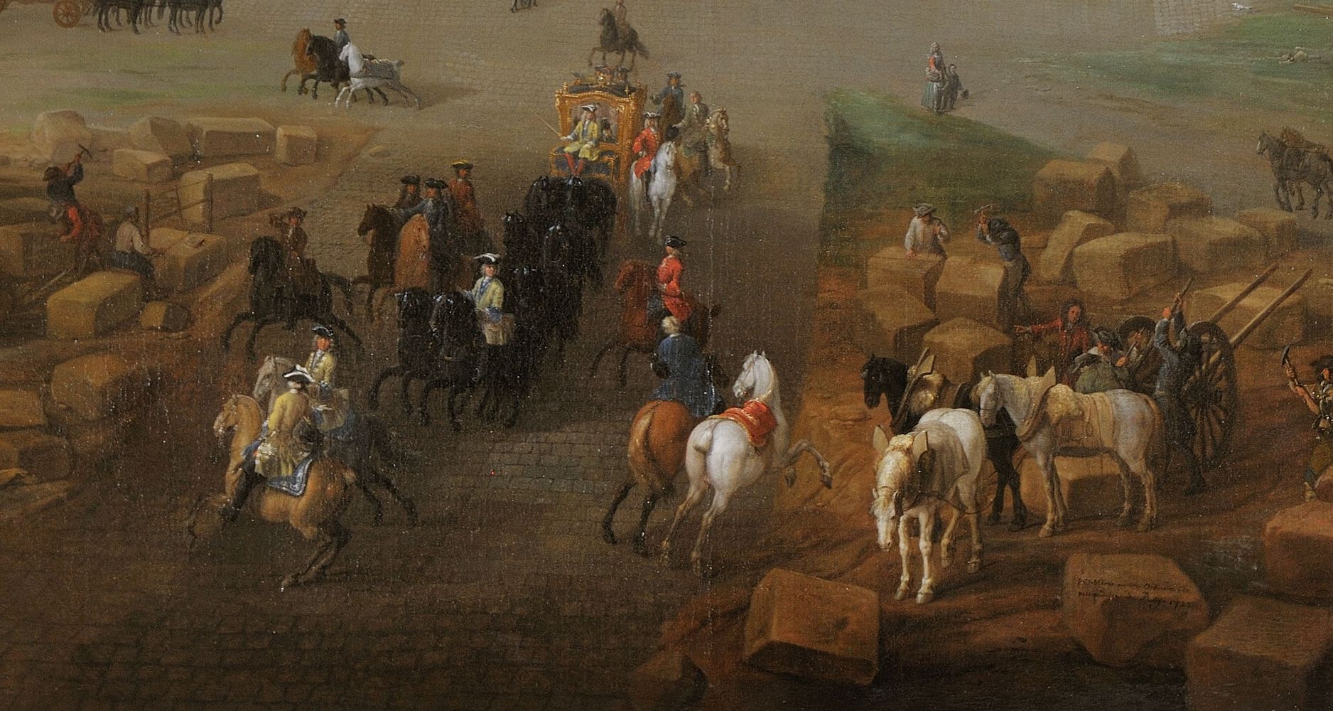 Vue du château de Versailles du côté de la place d'armes
