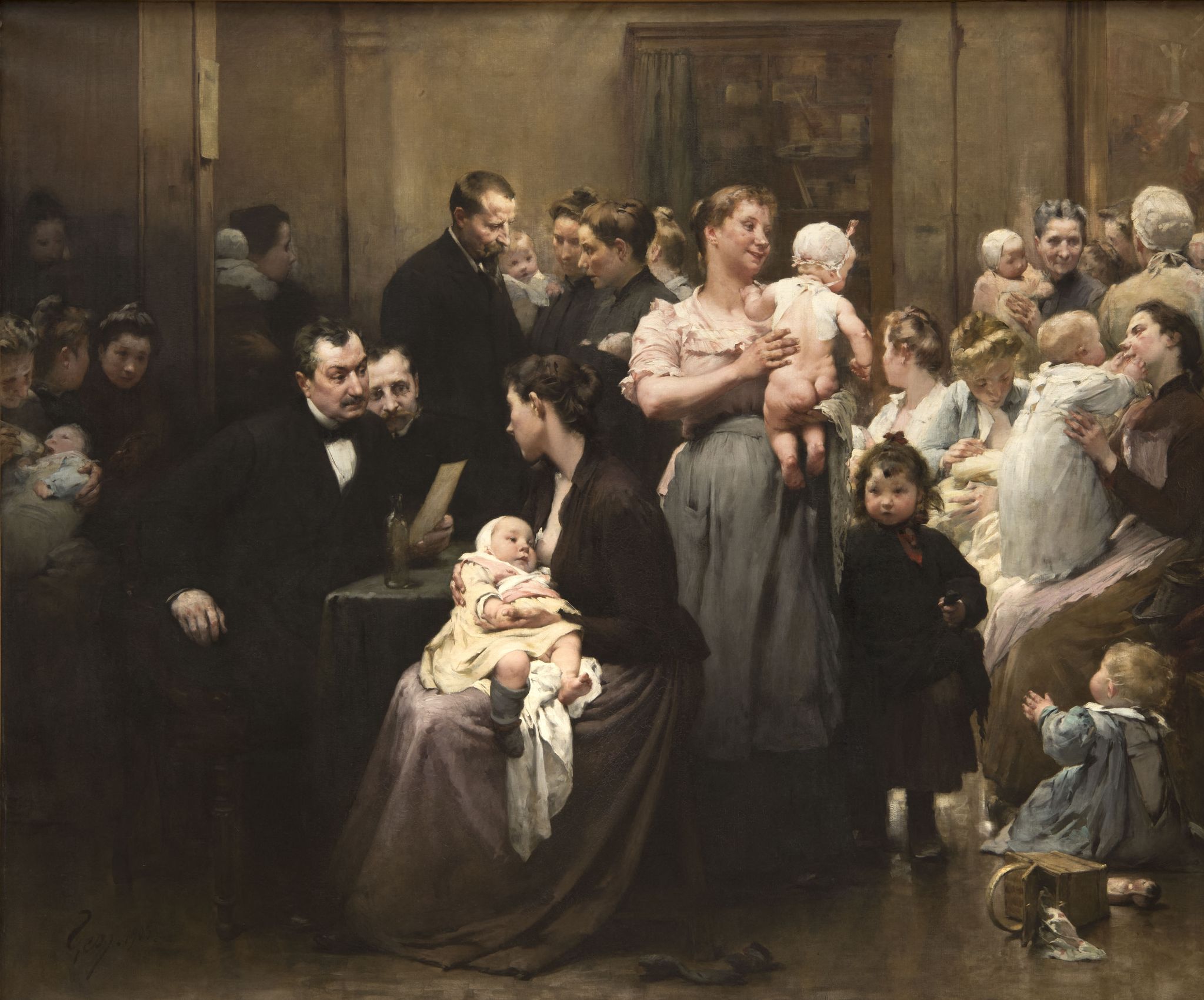 consultation médicale, des mères avec leurs enfants