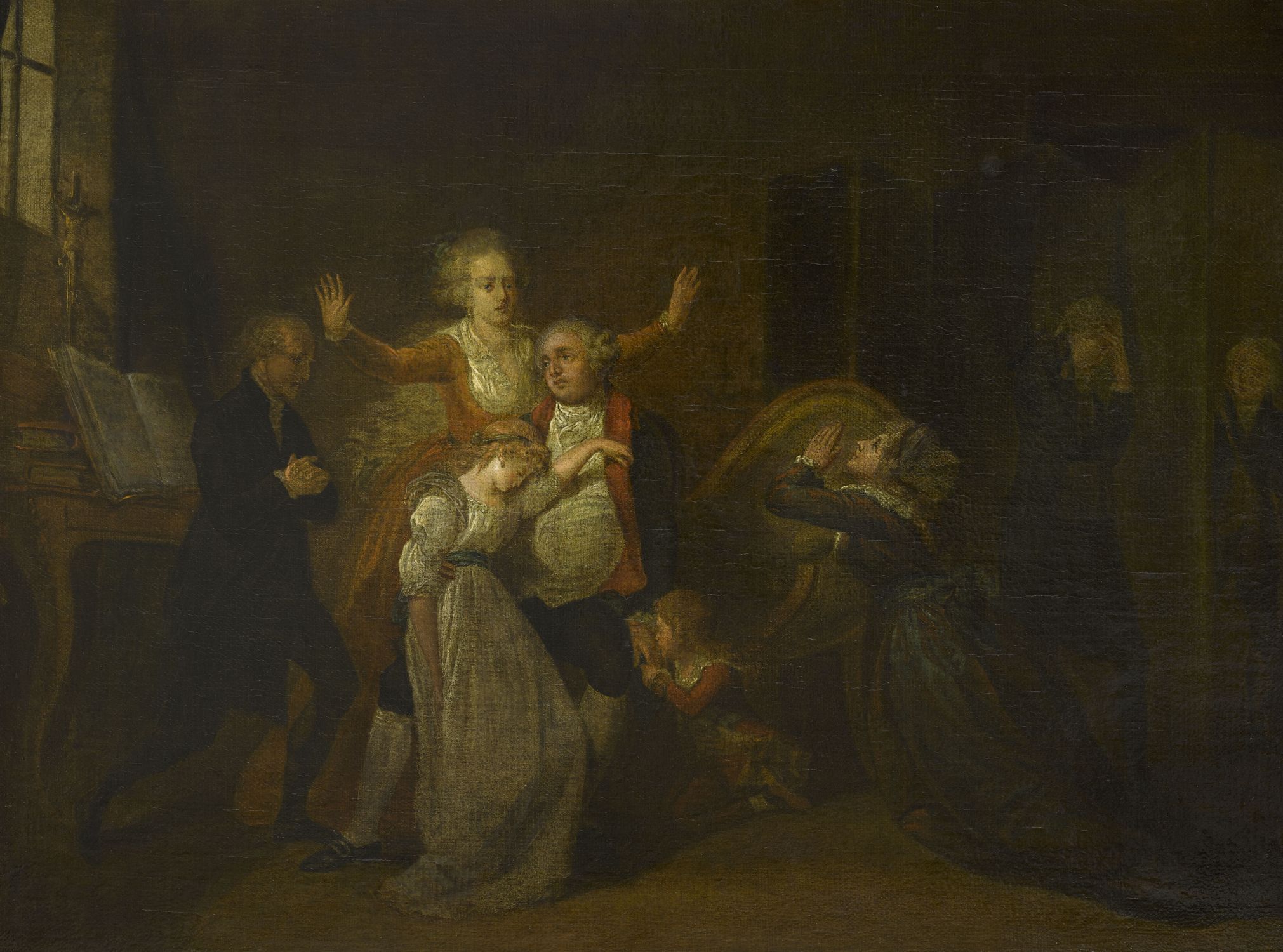 un homme entouré de sa famille