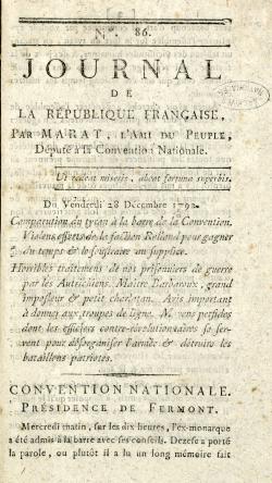 Marat, pamphlétaire et théoricien de la révolution