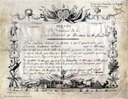 Brevet de volontaire de la garde nationale