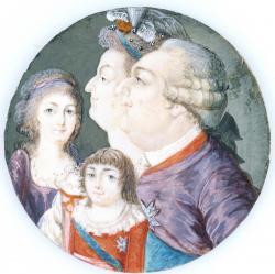 La miniature des Archives nationales, dont le diamètre ne dépasse pas 5,8 cm, touche par l'impression de proximité que dégage chacun des membres de la famille royale, comme le ferait une photographie de nos jours.