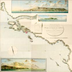 Cet immense plan carré de 2,40 m de côté, dessiné par Portier, représente une partie seulement des environs de Raguse