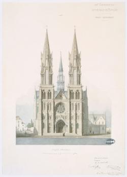 Architecte diocésain en 1848 pour Chartres et Le Mans, il est aussi chargé de la cathédrale de Moulins, assisté de Louis Esmonnot (1807-1886)