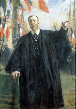 Paul Déroulède prononce un discours à Bougival. Janvier 1913