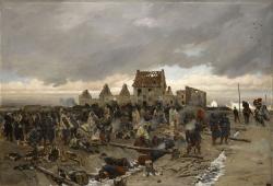 Bivouac après le combat du Bourget, 21 décembre 1870