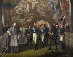 Le Roi Charles X visitant les peintures de Gros au Panthéon. 3 novembre 1824