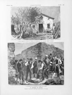 Le Choléra en France, 1884, gravures parues dans l'illustration, no 2160, 12 juillet 1884, p. 49