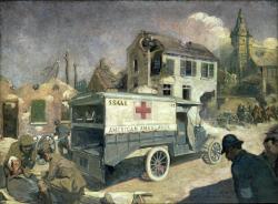 Ambulance américaine sur le front de la Grande Guerre