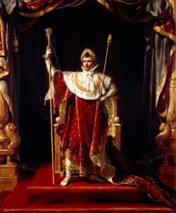 Napoleon en costume rouge et blanc de sacre
