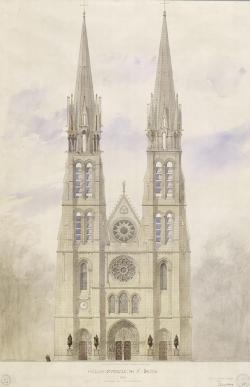 Celle-ci prend corps avec la première grande campagne de restauration monumentale entreprise en France, le chantier de la basilique de Saint-Denis, dévastée lors de la Révolution, et dont les travaux débutent en 1813 sous la houlette de Debret.
