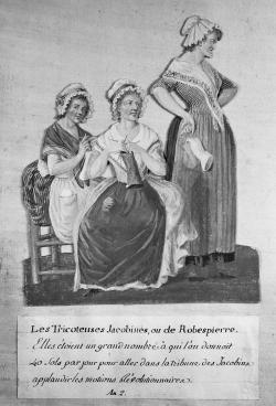 Les tricoteuses pendant la Révolution française