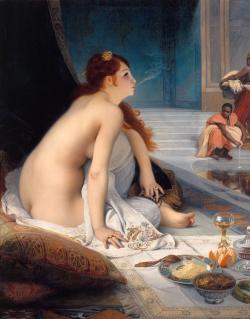 scène de harem avec une esclave blanche