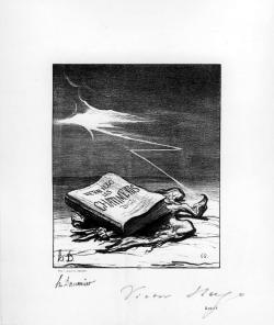 l’aigle impérial écrasé par un volume des Châtiments (1853)