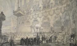 MARIAGE DU DUC DE BERRY ET DE MARIE-CAROLINE DE NAPLES DANS L'ÉGLISE NOTRE-DAME DE PARIS LE 17 JUIN 1816.