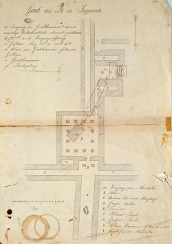 Plan de la tombe de Ti à Saqqarah - Mariette